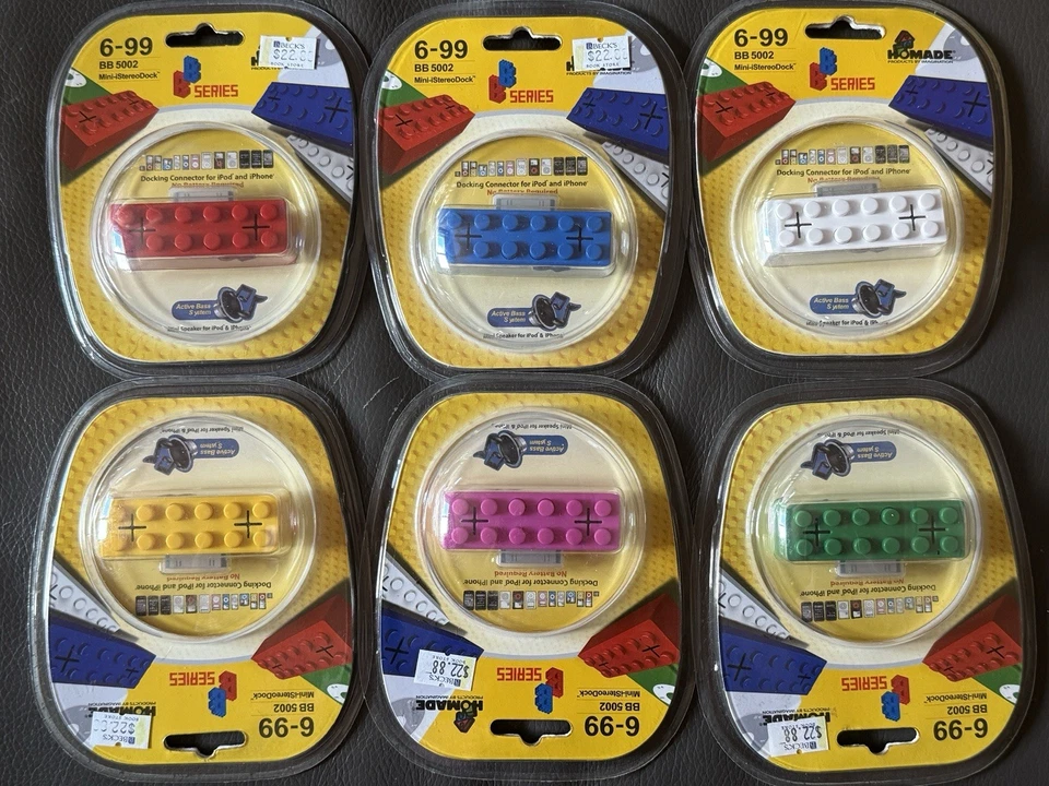 Vintage HOMADE BB5002 Brick Mini-iStereoDock Mini Speaker For old iPod & iPhone - Image 1 of 4