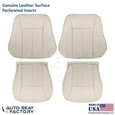 1996-1999 Mercedes Benz E-Class E430 Genuine Leather Replacement Covers Mushroom Foto 1 de 4