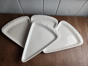 Longaberger Pizza Plates Ivory Set Of 4 Collectible Tableware - Picture 1 of 9