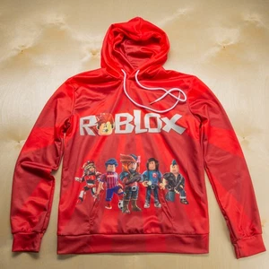 ROBLOX Rojo Sudadera con Capucha Pullover Camisa Manga Larga (MD/M) Juvenil/Nerdhaven - Imagen 1 de 5