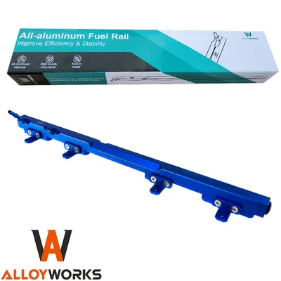 Billet Aluminum Fuel Rail For 1997-2001 Jeep Wrangler TJ Cherokee XJ 4.0L Blue - Image 1 of 4