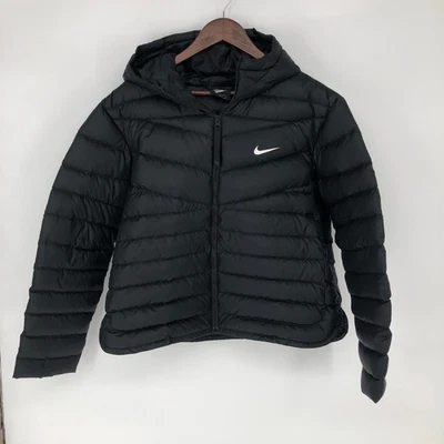 Nike Women Puffer Jacket Windrunner Hooded Down Fill Black Medium CU5094 011 - Image 1 of 4