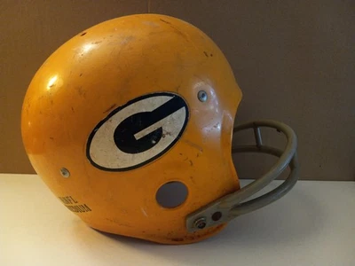 Rawlings HNFL Mediano EE. UU. ¿Finales de 1970? Casco de fútbol americano Green Bay Packers Foto 1 de 4