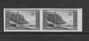 U.S. SCOTT 762 MNHNGAI PAIR - 1935 7c BLK IMPERF PAIR - 1935 NATIONAL PARKS TYPE - Picture 1 of 2