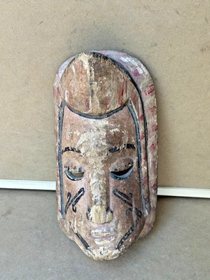 Auténtica máscara Igbo (Ibo) vintage - arte tribal - tallada y pintada a mano - 9,5" Foto 1 de 4