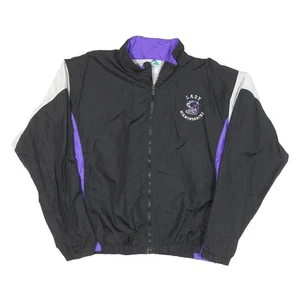AUGUSTA Mens Black & Purple Lady Diamondbacks Sports Track Jacket L Polyester - Picture 1 of 6