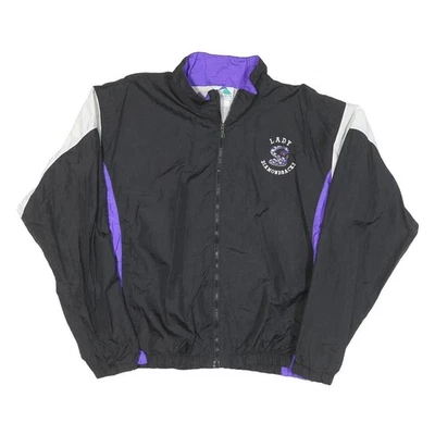 AUGUSTA Mens Black & Purple Lady Diamondbacks Sports Track Jacket L Polyester - Image 1 of 4