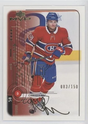 2018-19 MVP 1998-99 20th Anniversary Tribute Gold Script Noah Juulsen Rookie RC - Image 1 of 2