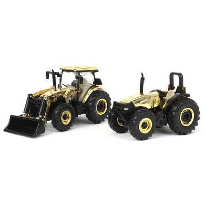 Gold Chrome Chase 1/64 Case IH Farmall 115A & 105A 2023 Farm Show ZFN44308-CHASE - Image 1 of 4