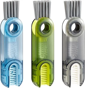 3 in 1 Tiny Cleaning Brush, 3 Pack Cup Lid Cleaner Brushes Set Mini Multi-Functi - Picture 1 of 11