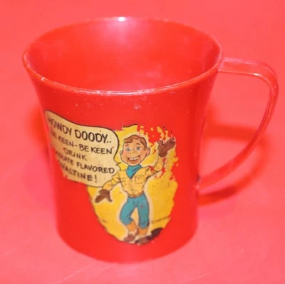 1950's HOWDY DOODY OVALTINE DRINKING GLASS VG+ CONDITION — 第 1/2 张图片