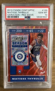 Matisse Thybulle - 2019-20 Panini Contenders Optic #129 Red Wave (RC) PSA 10 I22 - Picture 1 of 2