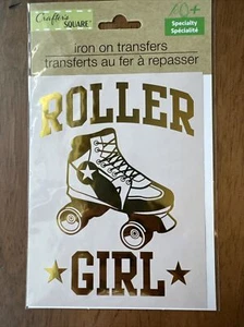 Iron On Gold Roller Girl Crafters Square - Picture 1 of 1