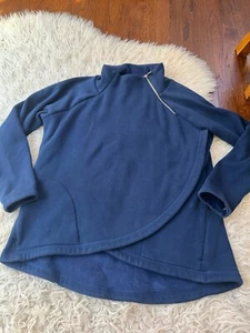 Athleta Cozy Karma Womens Sweatshirt L Large Asymmetrical Sweater - Picture 1 of 6
