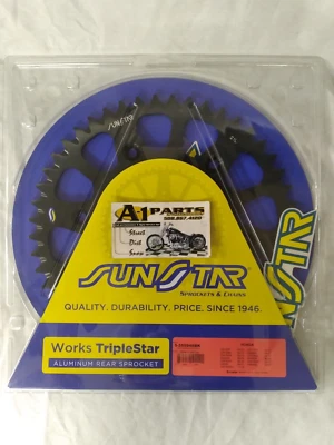 Sunstar Sprocket Rear 48T 520 Aluminum Black 5-355948BK Honda CRF XR 250 CRF230 - Image 1 of 2