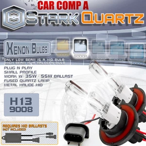 35W 55W Xenon HID Bulbs Hi Lo Head Light 5000K White - H13 9008 Replacement Pair - Foto 1 di 3