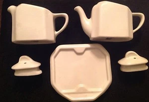 Vintage Hall China Tea For Two Off-white Ceramic Tea Service Set - Bild 1 von 6