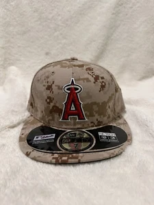 Anaheim Angels Hat Cap Fitted 7 Camo New Era MLB baseball Mens - Picture 1 of 10