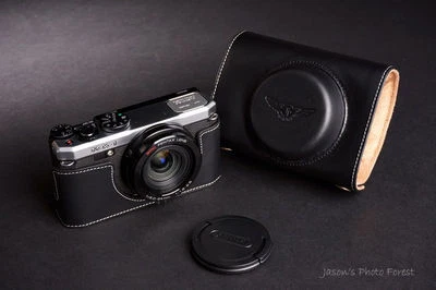 Genuine real Leather Full Camera Case Camera bag cover for Pentax MX-1 MX1 Black - Image 1 of 4