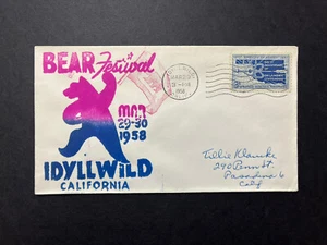 GandG Stamps US Cover Bear Festival Idyllwild, CA 1958 - Picture 1 of 2