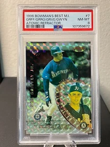 1996 Bowmans Best Atomic Refractor Ken Griffy Jr Gwynn Guerrero PSA 8 - Picture 1 of 2