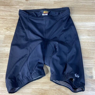 Pantalones cortos de ciclismo REI para mujer talla M negros de compresión acolchados cintura elástica Foto 1 de 4