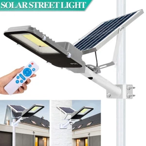 Solar Street Lights Outdoor High Brightness Dusk to Dawn LED Lamp Remote Control - Picture 1 of 31