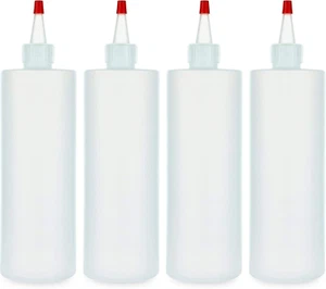 16 OZ Squeeze Bottles 4 Pack - BPA Free, Leak Proof for Sauces & Crafts - Picture 1 of 12