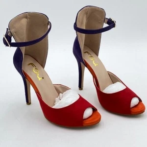 FSJ Women Elegant open Toe High Stiletto Heel Sandals Ankle Strap Ladies Party - Picture 1 of 7