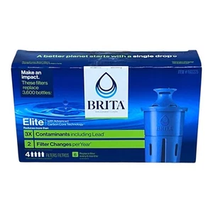 Brita Elite Replacement Water Filters, 4-Count Reduces 99% of Lead - Picture 1 of 2