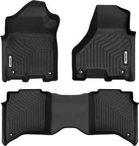 OEDRO TPE Floor Mats Liners for 2019-2024 Ram 2500/3500 Crew Cab All Weather - Picture 1 of 10
