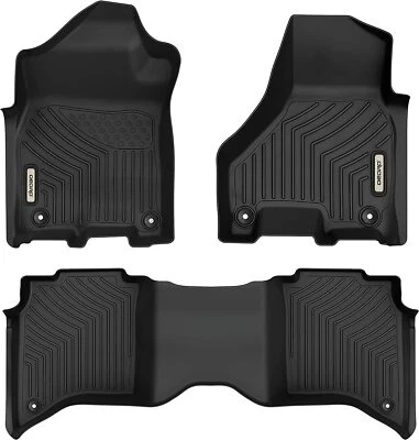 OEDRO TPE Floor Mats Liners for 2019-2024 Ram 2500/3500 Crew Cab All Weather - Image 1 of 4