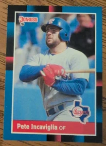 Pete Incaviglia Texas Rangers 1988 Donruss Baseball Card #304 MINT - Picture 1 of 2