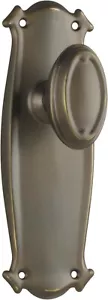 pair of antique brass bungalow door handles,oval knob with backplate 197 x 68mm - Picture 1 of 6