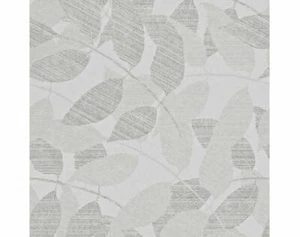 Papel pintado textil Rasch vellón índigo 226330 blanco plata hojas elegantes florales - Imagen 1 de 3