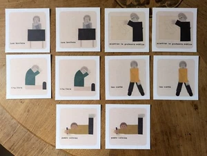 Gioco Memory D'Arte Disegni Originali 27 Tessere Doppie In Cartoncino Stampato - Foto 1 di 4
