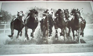 Belmont Stakes 1947 Herbert Scharfman 2-seitige & zwinkernde Braut FOTOS AUS BUCH - Bild 1 von 2