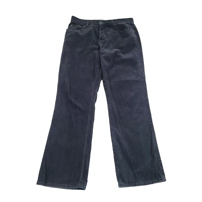 Pantalones de Pana American Eagle Corte Bota 10 Cordones AE Gris Preppy 4 Botones Mosca Foto 1 de 4