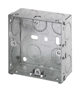 Metal Back Box Flush Single Gang Switch Socket 35mm - Picture 1 of 2