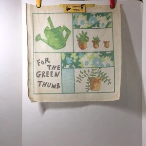 Lienzo de punta de aguja pintado a mano para el pulgar verde Whimsey 18" x 18" 12 quilates - Imagen 1 de 7
