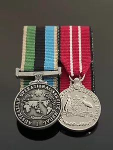 AOSM Greater Middle East + Australian Defence Miniature Medals | Replica | Court - Picture 1 of 4