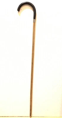 Antiguo bastón de baile de madera con punta de plata de 3 pies de largo utilería de animador Japón Foto 1 de 4