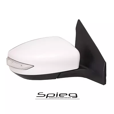 Espejo retrovisor lateral para Nissan Sentra 2013-2015 intermitente eléctrico térmico pasajero blanco Foto 1 de 4
