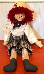 Primitive 24" Raggedy Andy Star Hat Rag Doll - Picture 1 of 10