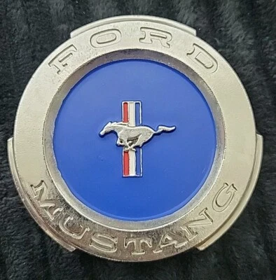 Ford Mustang Chrome Metal Logo Emblem Wall Mount Gas Cap Tire Hub Man Cave 4" - Image 1 of 4