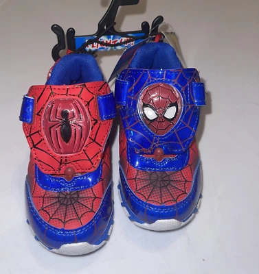 Marvel Spider Man Toddler Boys Light up Sneakers Size Lightweight Shoes - Изображение 1 из 4