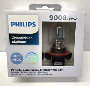 2x-Philips 9008 CrystalVision Platinum Headlight Lamp Bulb - Picture 1 of 3