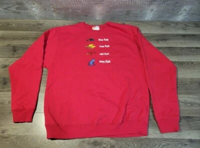 Sudadera vintage 1996 Dr Seuss cuello redondo One Fish Foto 1 de 4