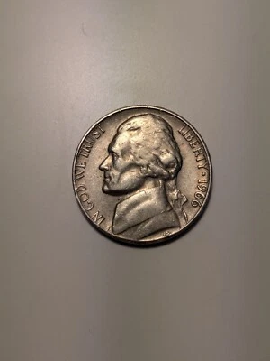 1966 Jefferson nickel full date free shipping no reserve - Image 1 of 2