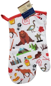 Bedruckte Küche Jumbo Ofenhandschuh (13") KANADA SYMBOLE & TIERE, AHORNBLATT, GR - Bild 1 von 12